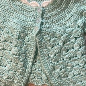 Light Green Hand Made Sweater Size 6months